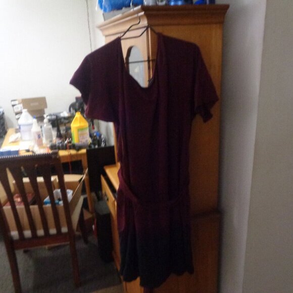 Torrid Women Dress Plus 4x Black Polyester Rayon Spandex Short Sleeve Waist Tie - Picture 4 of 4